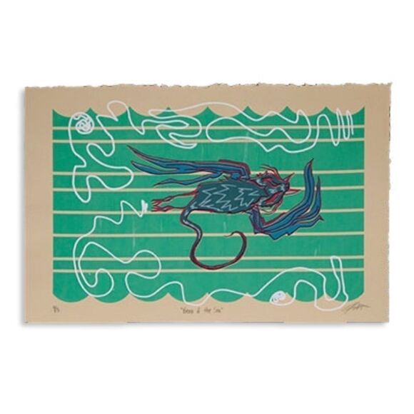 SALE! "Beast of the Sea" : 6 color screen print - Picture 1 of 3